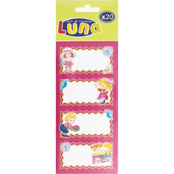 Ετικέτες Αυτοκόλλητες Luna 20 Τμχ. σε 5 Σχέδια 