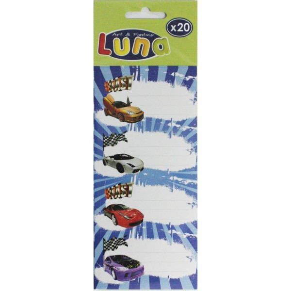 Ετικέτες Αυτοκόλλητες Luna 20 Τμχ. σε 5 Σχέδια 