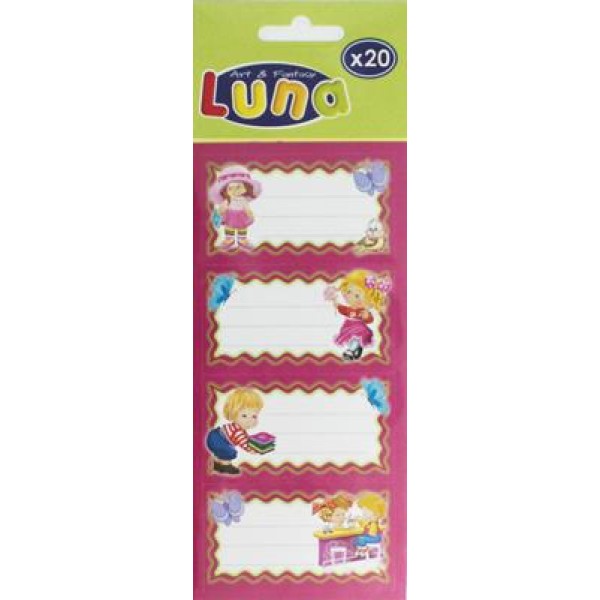 Ετικέτες Αυτοκόλλητες Luna 20 Τμχ. σε 5 Σχέδια 