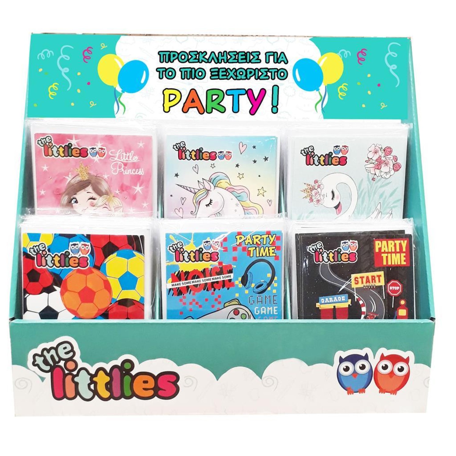 Προσκλήσεις Πάρτυ The littlies σε 6 Σχέδια 6 Τμχ.