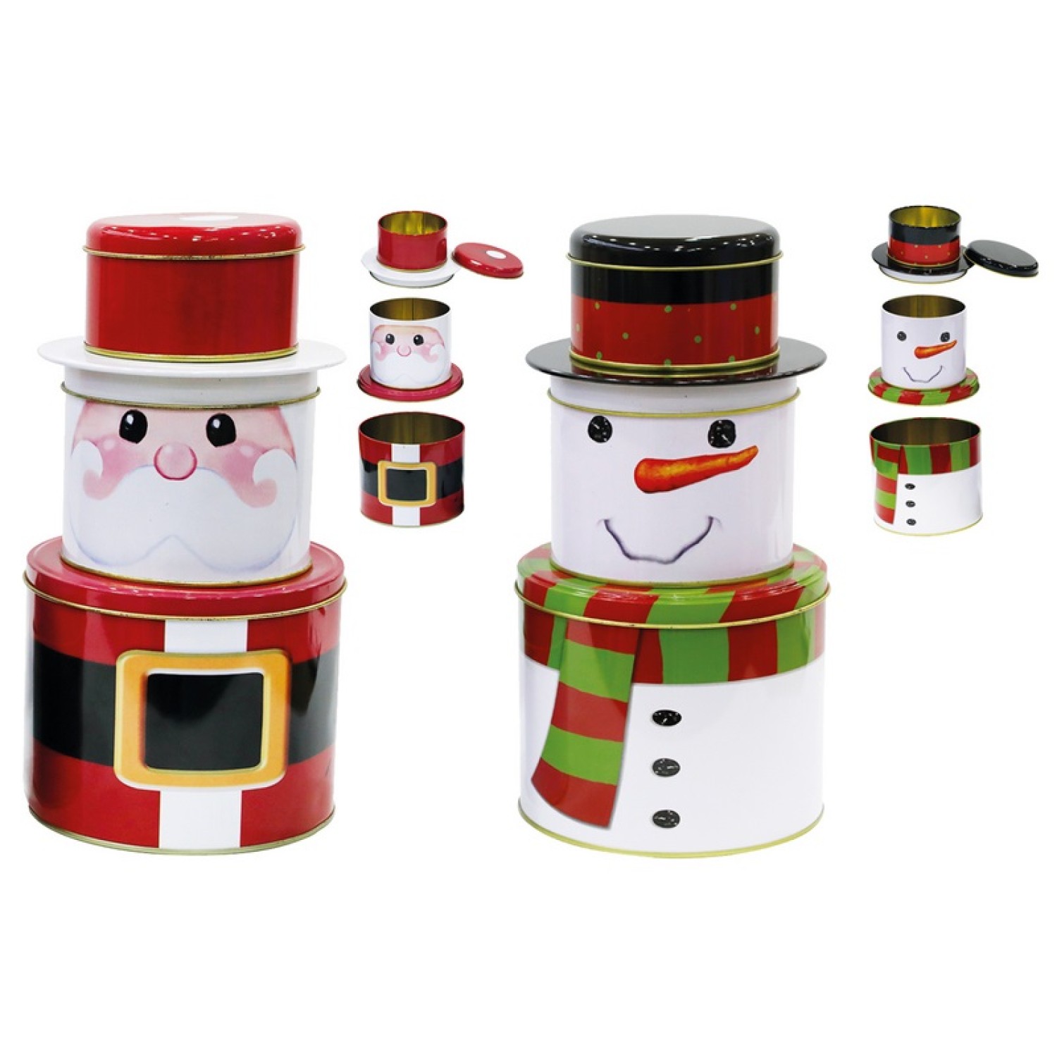 ΚΟΥΤΙΑ TOTAL XMAS BN0931 METAL 13,5x13,5x25 cm 3 in1