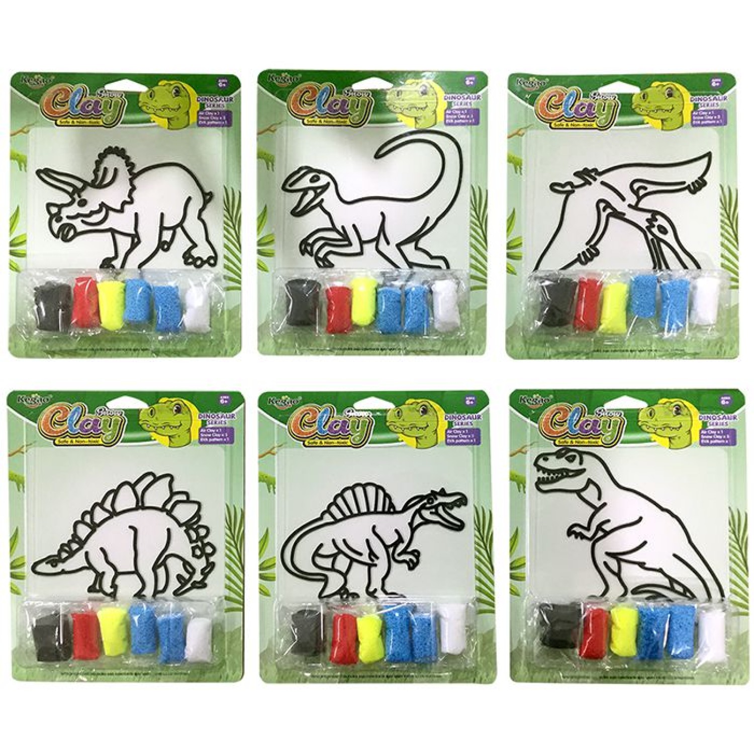 ΣΕΤ ΠΛΑΣΤΕΛΙΝΗΣ ΔΕΙΝΟΣΑΥΡΑΚΙΑ 19x24x3cm ToyMarkt 913115