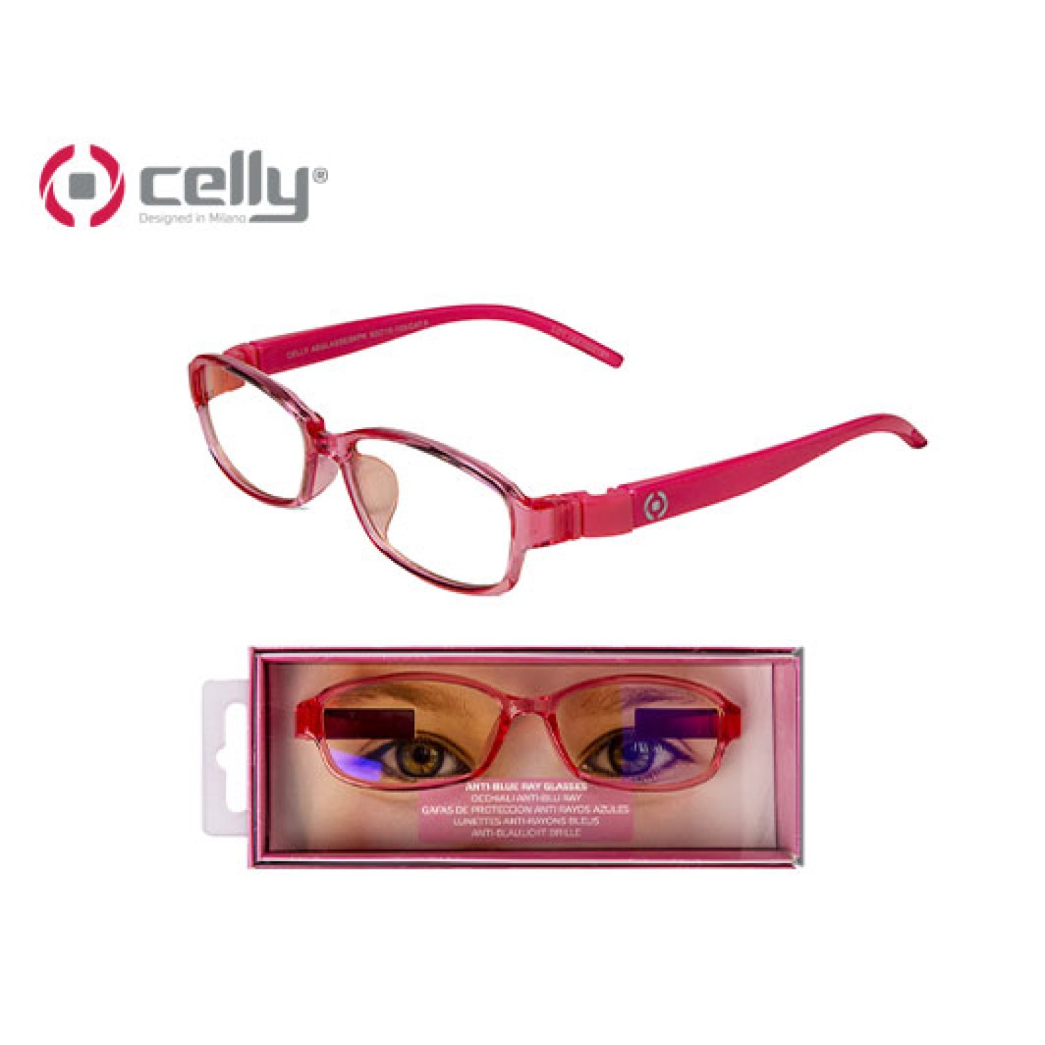 CELLY ΓΥΑΛΙΑ ΠΡΟΣΤΑΤΕΥΤΙΚΑ ANTI BLUE-RAY ΠΑΙΔΙΚΑ ΡΟΖ