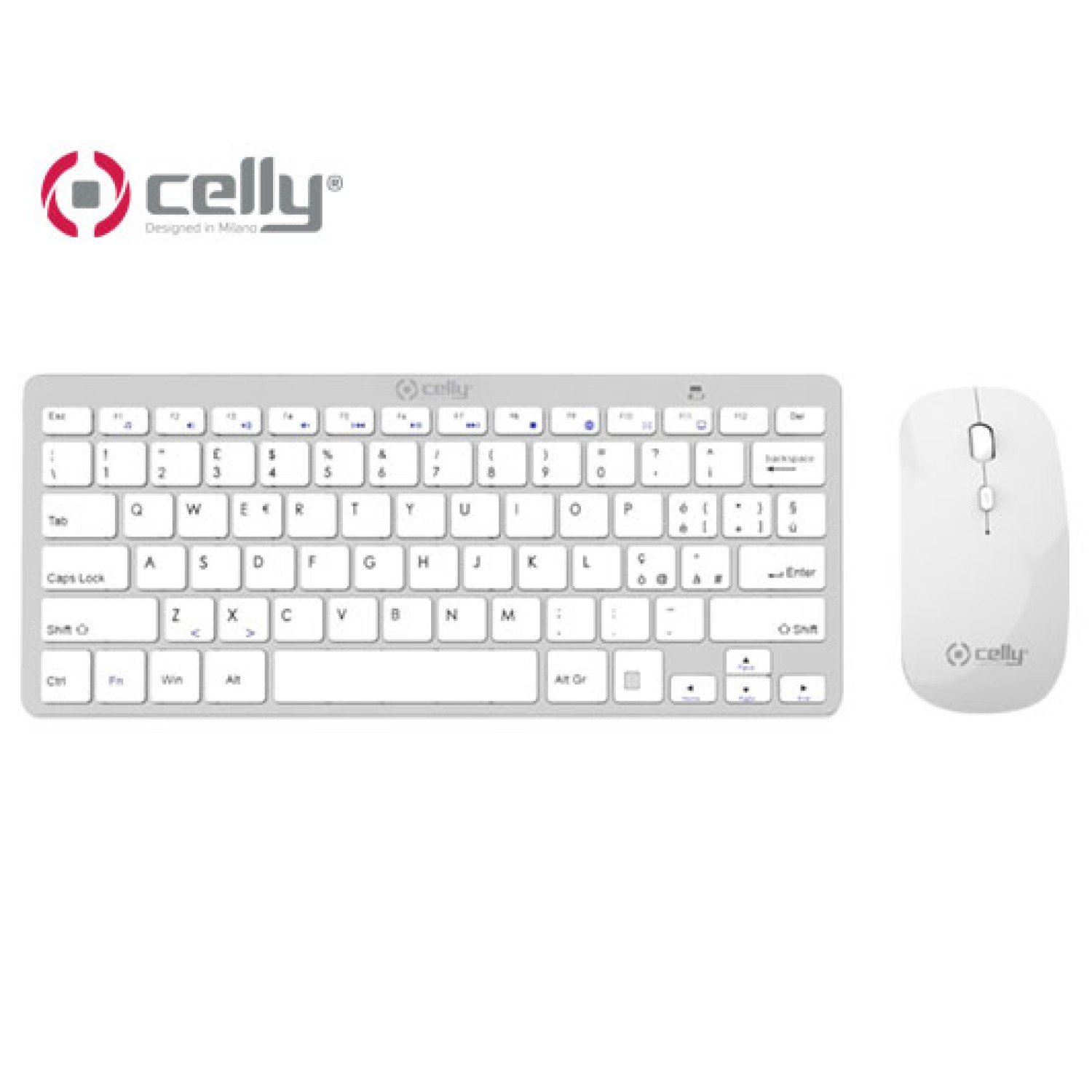 CELLY ΠΛΗΚΤΡΟΛΟΓΙΟ & ΠΟΝΤΙΚΙ ΑΣΥΡΜΑΤΟ COMBO ΛΕΥΚΟ