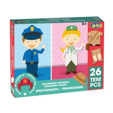 Παζλ Μαγνητικό Κορνίζα Επαγγέλματα Luna Toys, 32 Τμχ., 29x22x4 εκ.