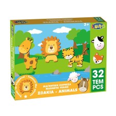 Παζλ Μαγνητικό Κορνίζα Ζωάκια Luna Toys, 32 Τμχ., 29x22x4 εκ.