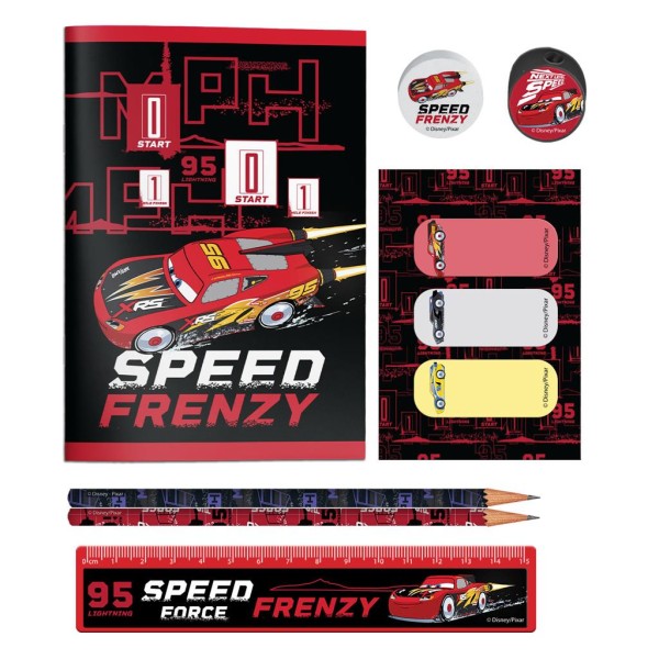 Σχολικό Σετ Disney Cars 10 Τμχ. σε Pvc Τσαντάκι