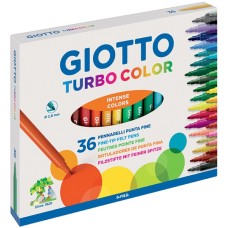 ΜΑΡΚΑΔΟΡΟΙ GIOTTO TURBO COLOR ΛΕΠΤΟΙ 36τεμ