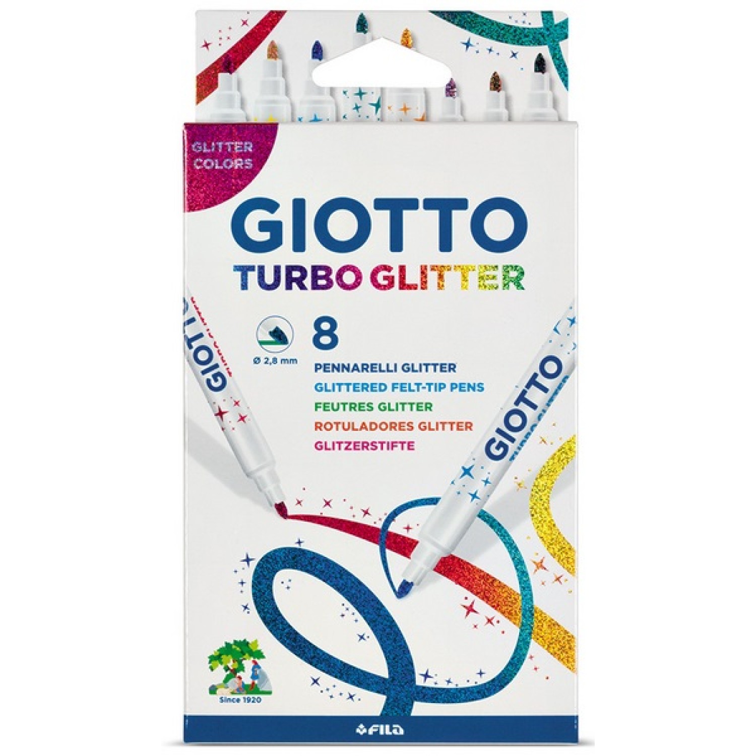 ΜΑΡΚΑΔΟΡΟΙ GIOTTO GLITTER TURBO 8τεμ 4258
