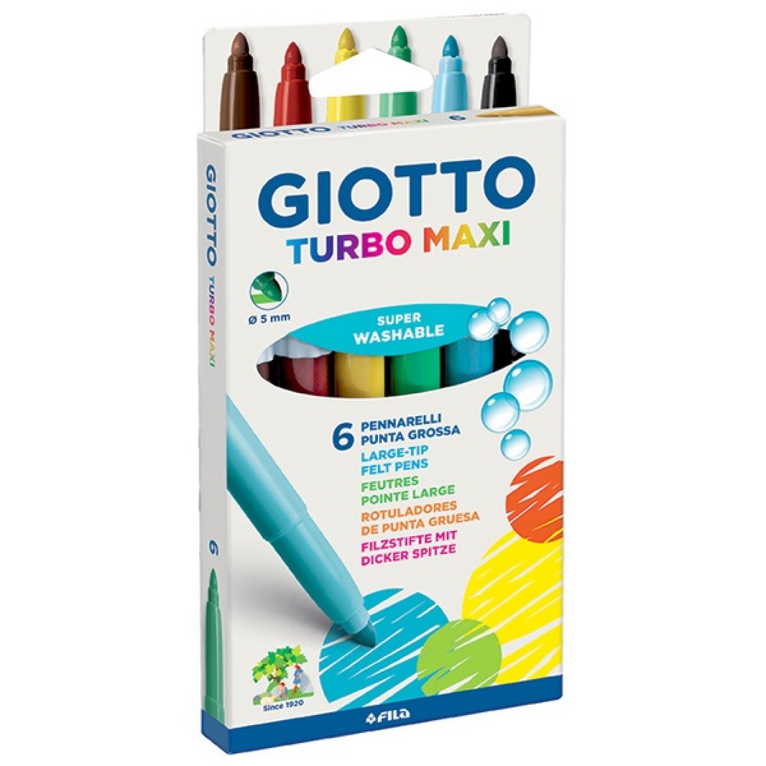 ΜΑΡΚΑΔΟΡΟΙ GIOTTO TURBO MAXI ΧΟΝΤΡΟΙ 6τεμ
