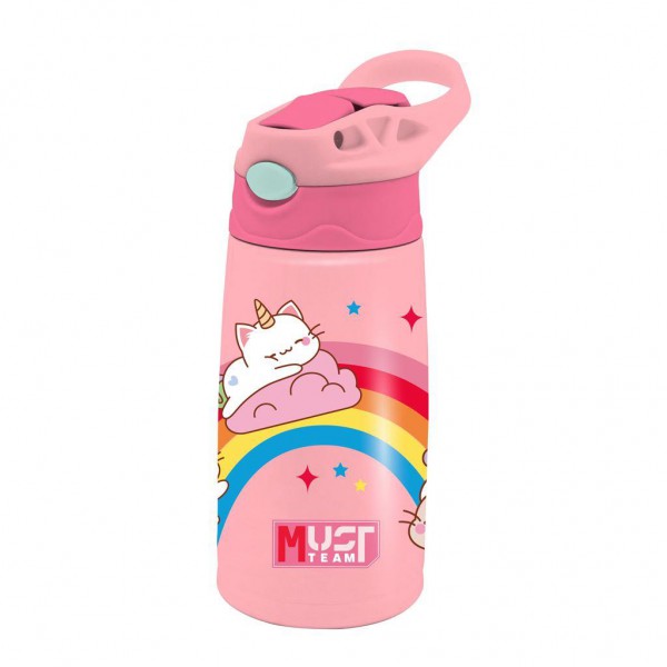 Παγούρι Θερμός Ανοξείδωτο Must Team Παιδικό 400 ml με καλαμάκι 4 Σχέδια