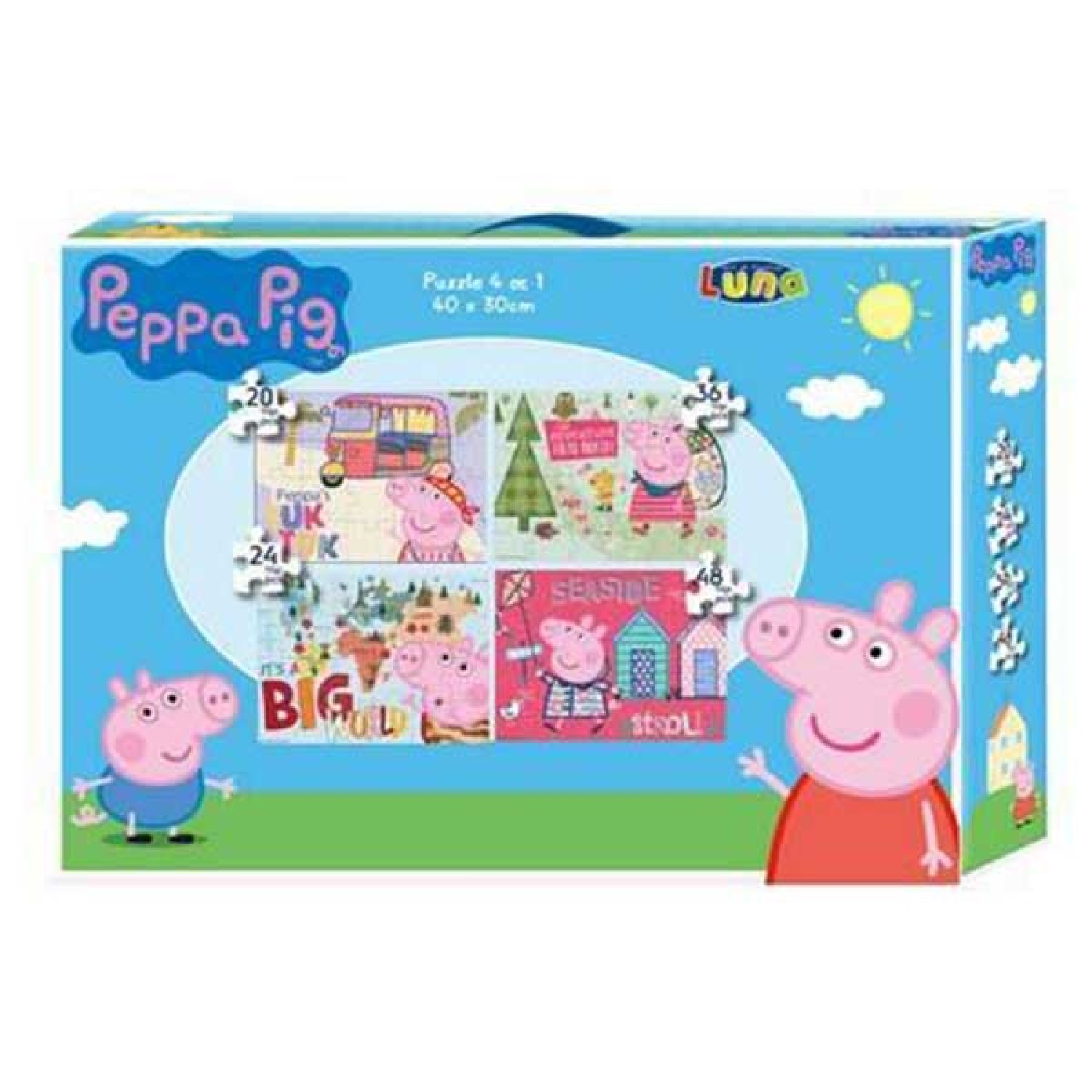 PUZZLE 4 ΣΕ 1 PEPPA PIG 30X40ΕΚ 482332