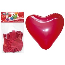 ΣΕΤ 10 ΜΠΑΛΟΝΙΑ ΚΑΡΔΙΑ ΚΟΚΚΙΝΗ 23cm