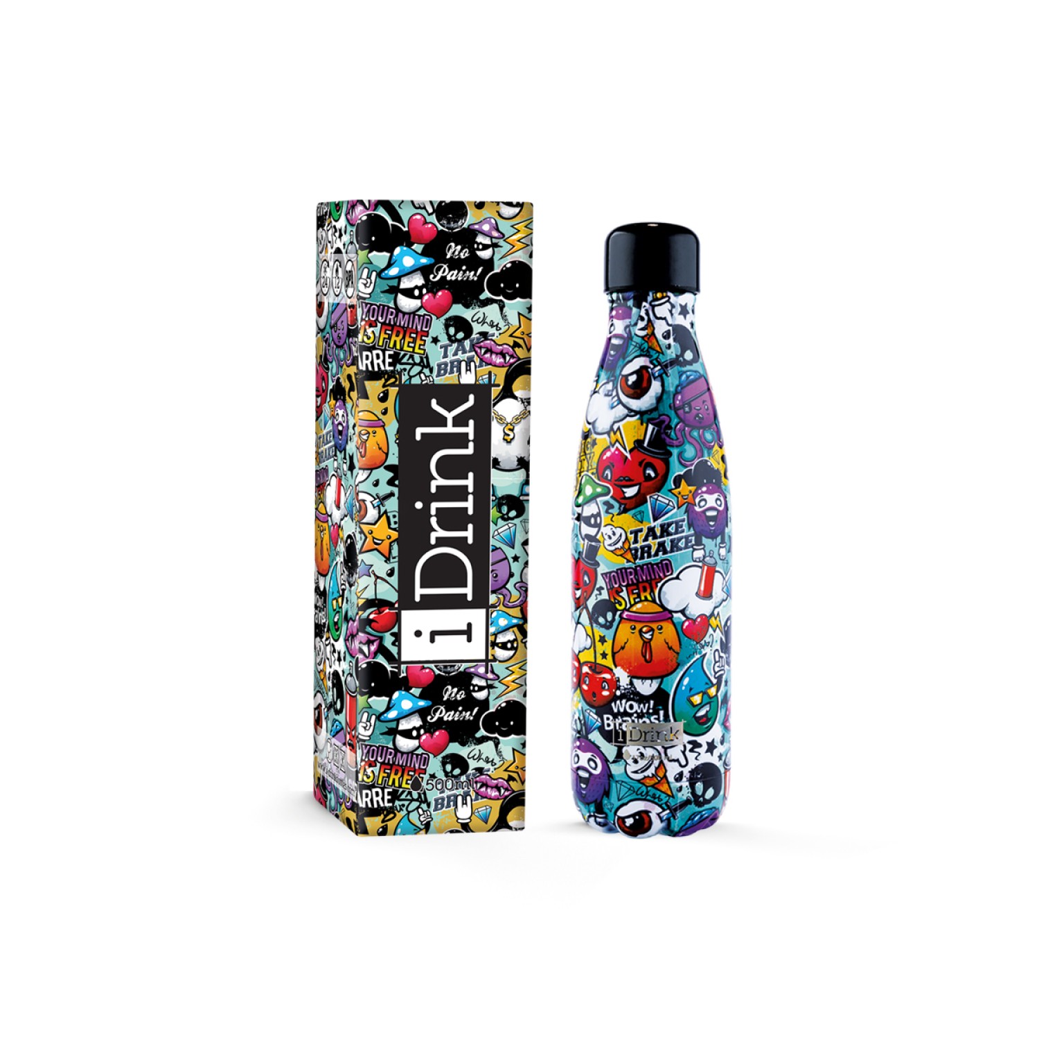ΠΑΓΟΥΡΙ i DRINK ID0085 THERM BOTTLE 500ml GRAFITTI