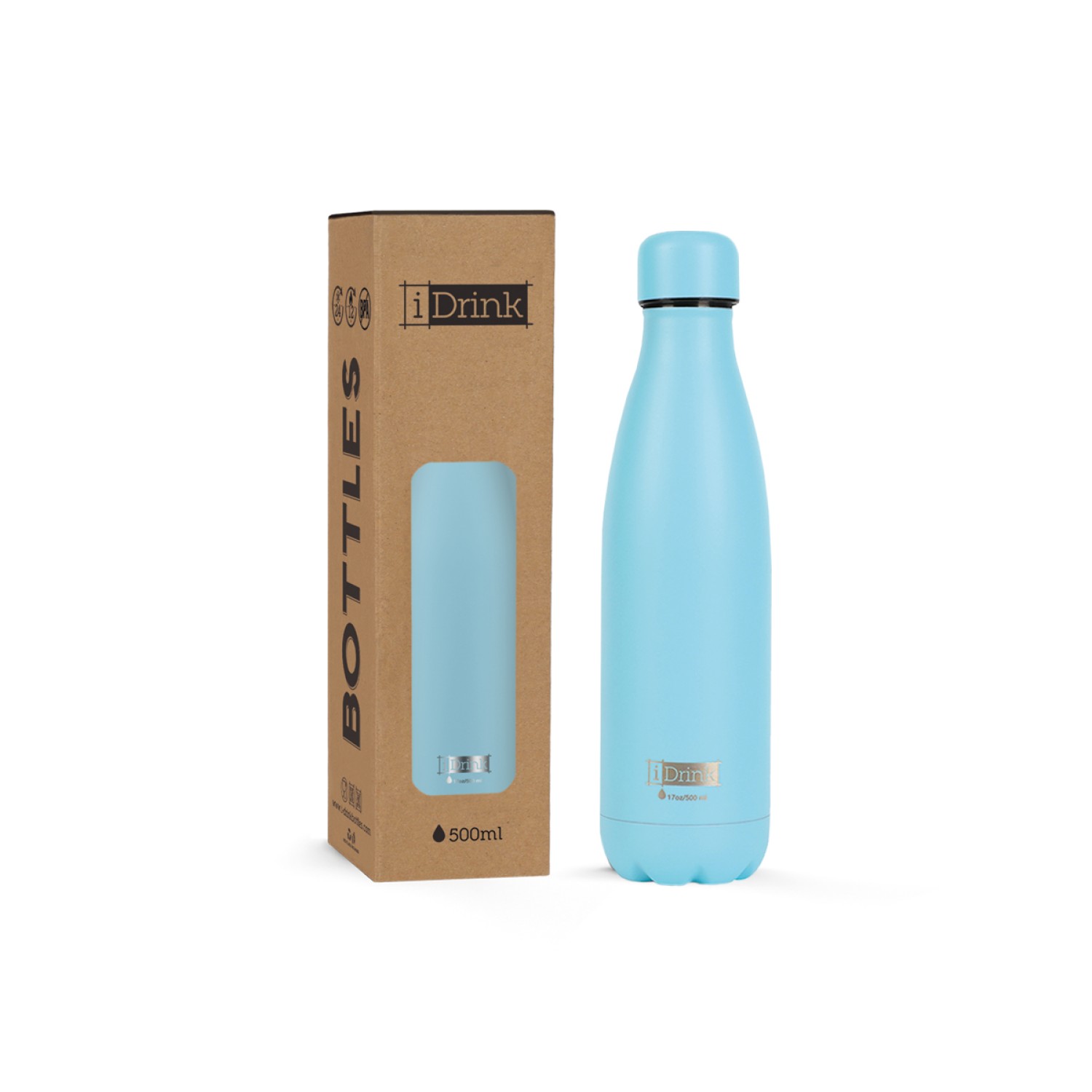 ΠΑΓΟΥΡΙ i DRINK ID0013 THERM BOTTLE 500ml LIGΗΤ BLUE