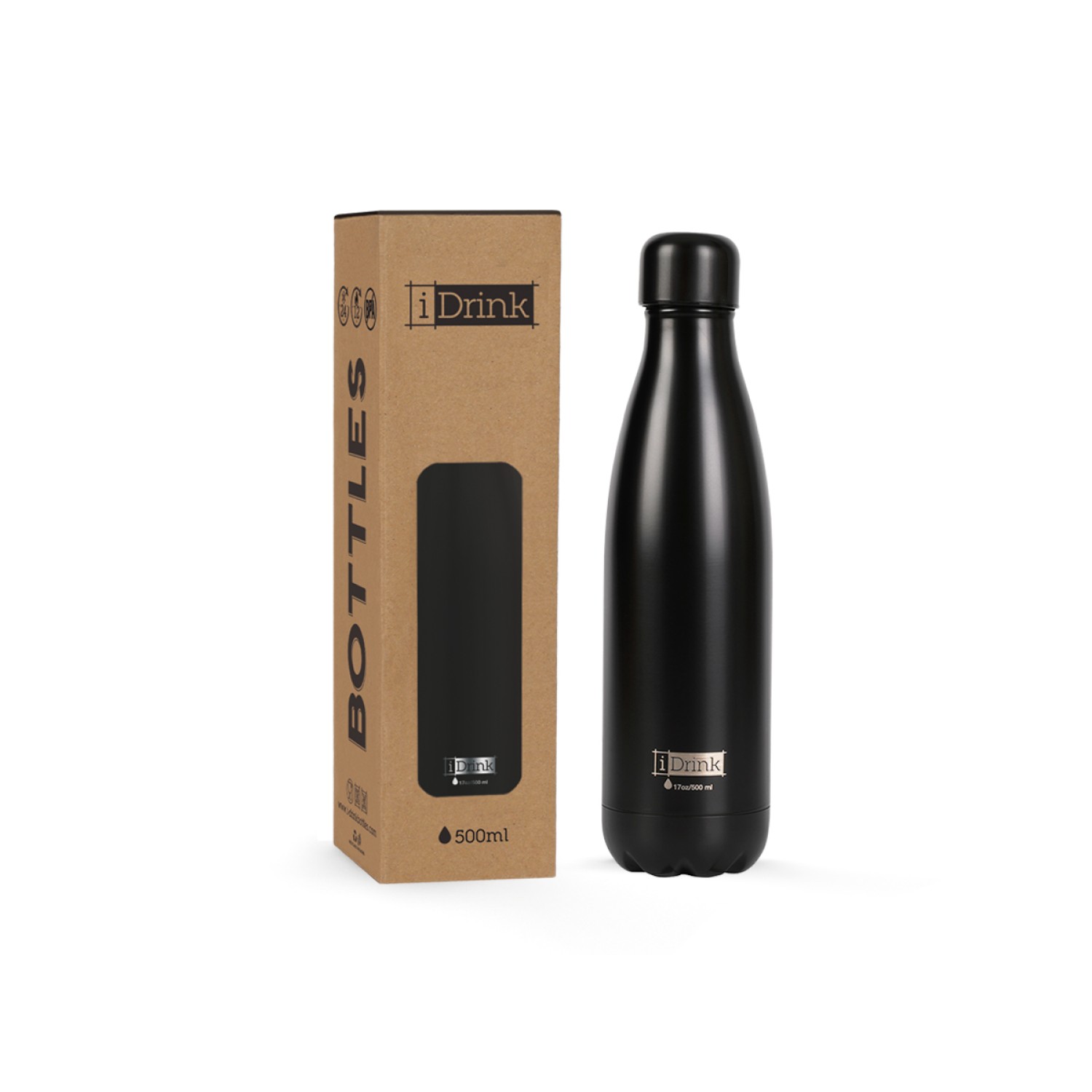 ΠΑΓΟΥΡΙ i DRINK ID0005 THERMAL BOTTLE 500ml BLACK