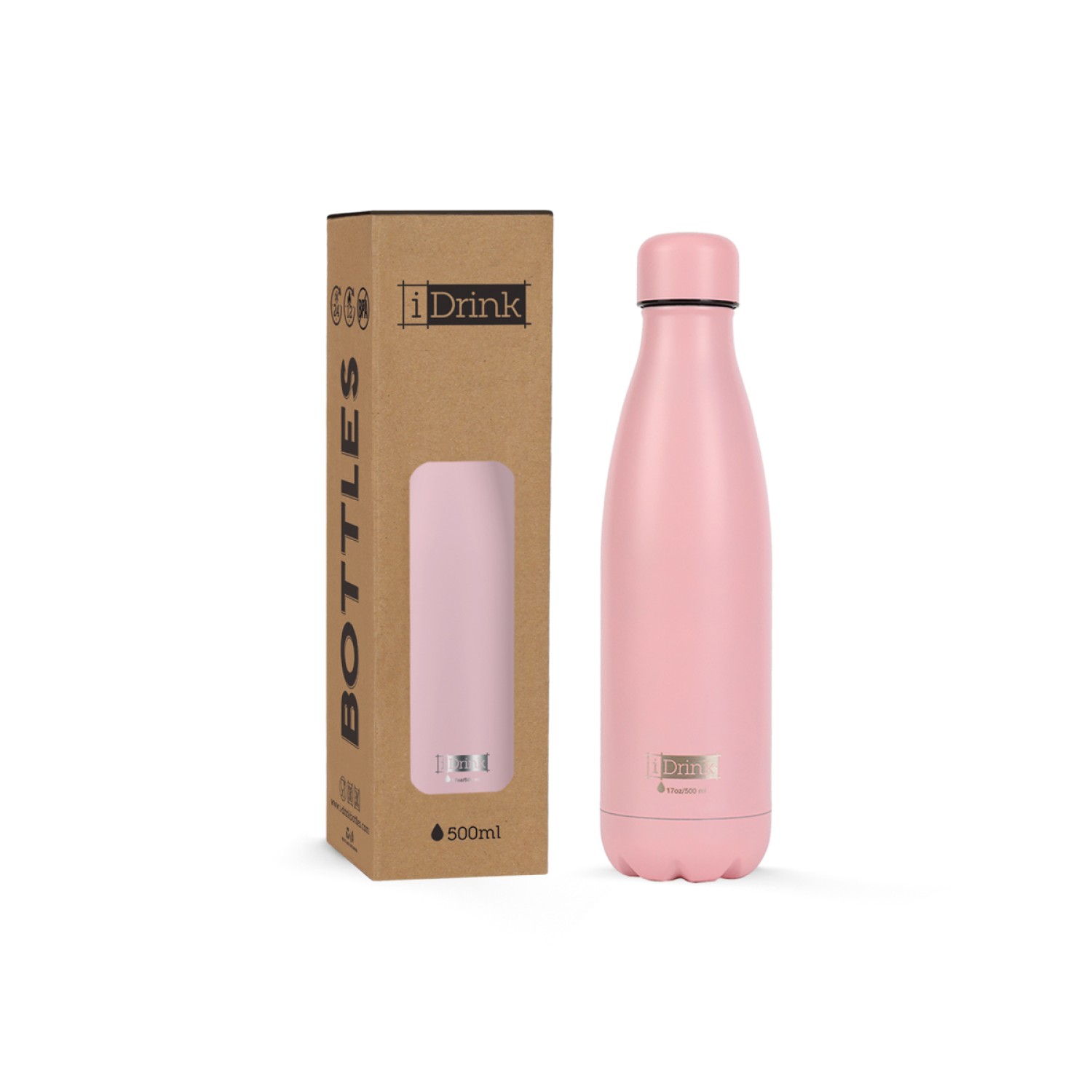 ΠΑΓΟΥΡΙ i DRINK ID0015 THERM BOTTLE 500ml PASTEL PINK