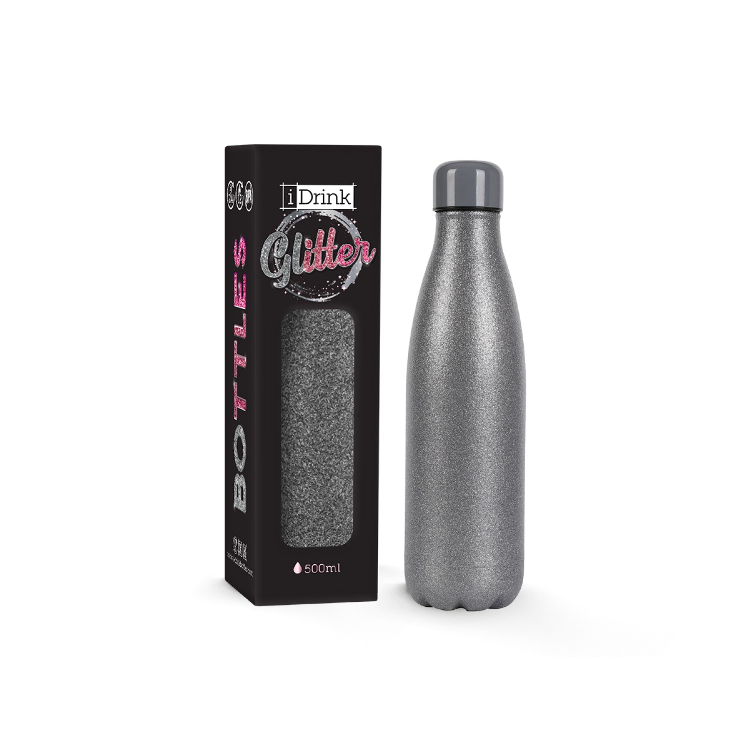 ΠΑΓΟΥΡΙ i DRINK ID0030 THERM BOTTLE 500ml GLITTER SILVER