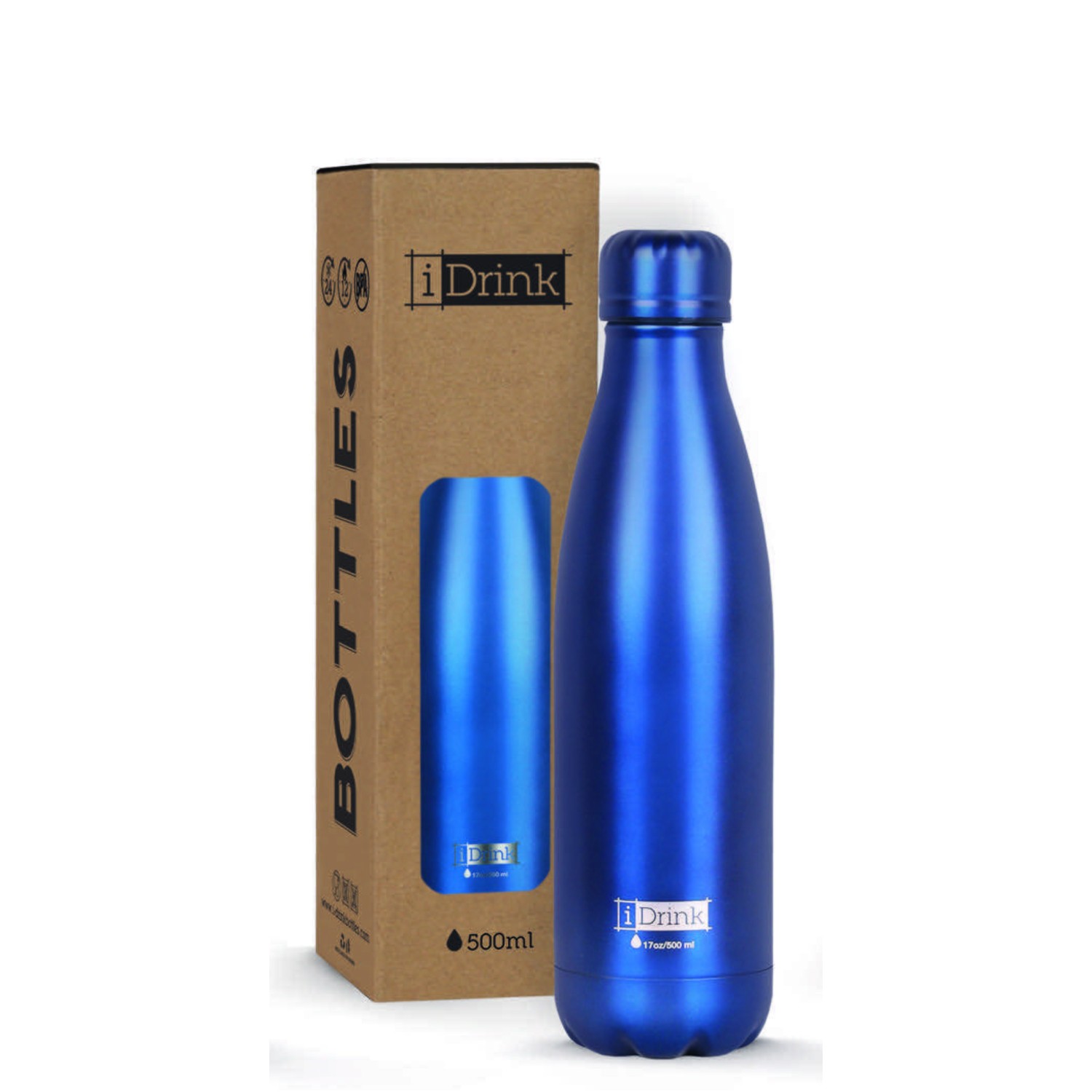 ΠΑΓΟΥΡΙ i DRINK ID0021 THERM BOTTLE 500ml MATTE BLUE