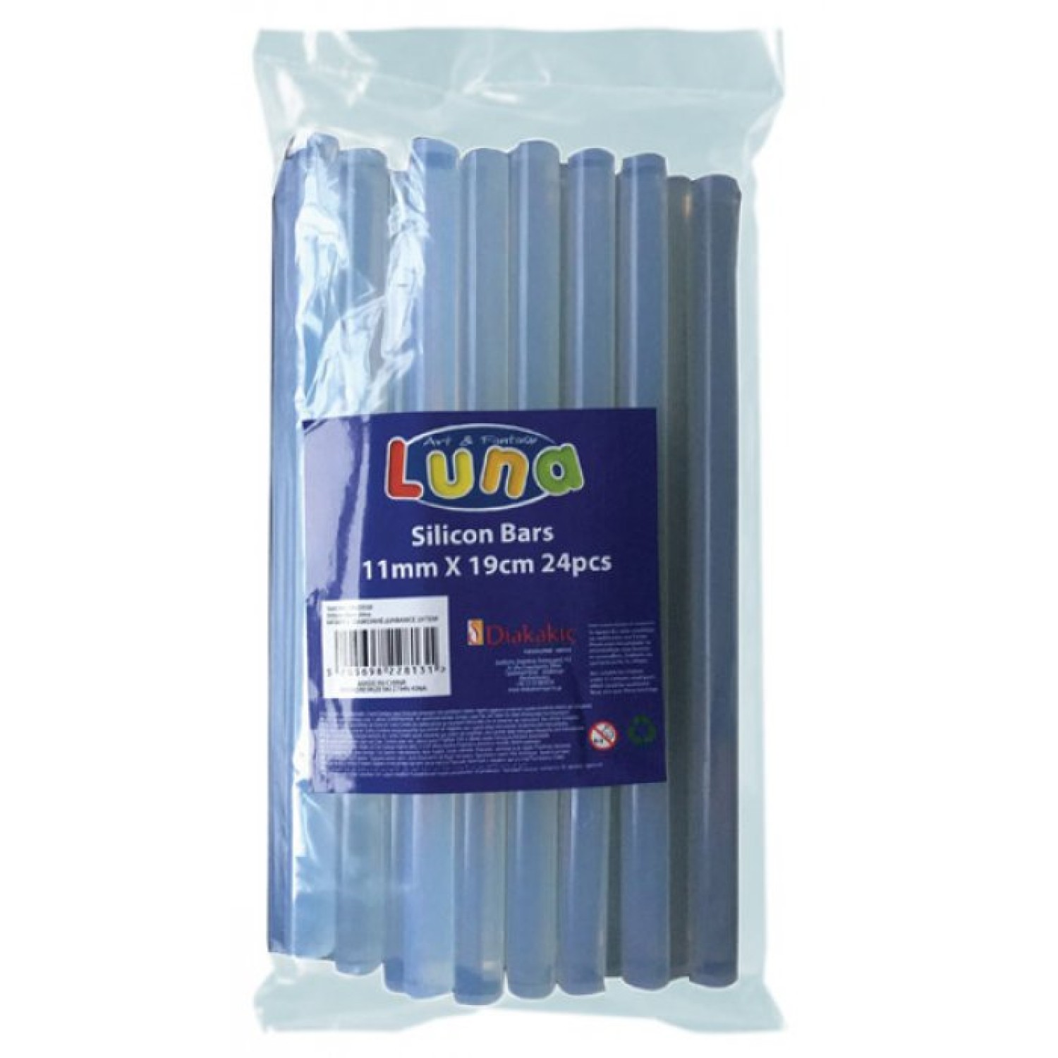 ΕΙΔΗ ΧΕΙΡΟΤΕΧΝΙΑΣ LUNA ΜΠΑΡΕΣ ΣΙΛΙΚΟΝΗΣ ΔΙΑΦΑΝΕΙΣ 11MM-19CM 24ΤΕΜ 620538