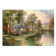 57452 Παζλ 1500 Kinkade Σπίτι λίμνη