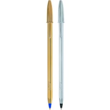 ΣΤΥΛΟ BIC CRISTAL SHINE M GOLD & SILVER 1,0mm (ΜΠΛΕ-ΜΑΥΡΟ)