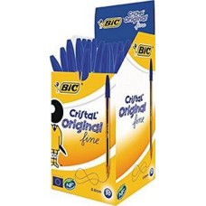 ΣΤΥΛΟ BIC CRISTAL ORIGINAL Fine 0,8mm  (ΜΠΛΕ-ΜΑΥΡΟ-ΚΟΚΚΙΝΟ)
