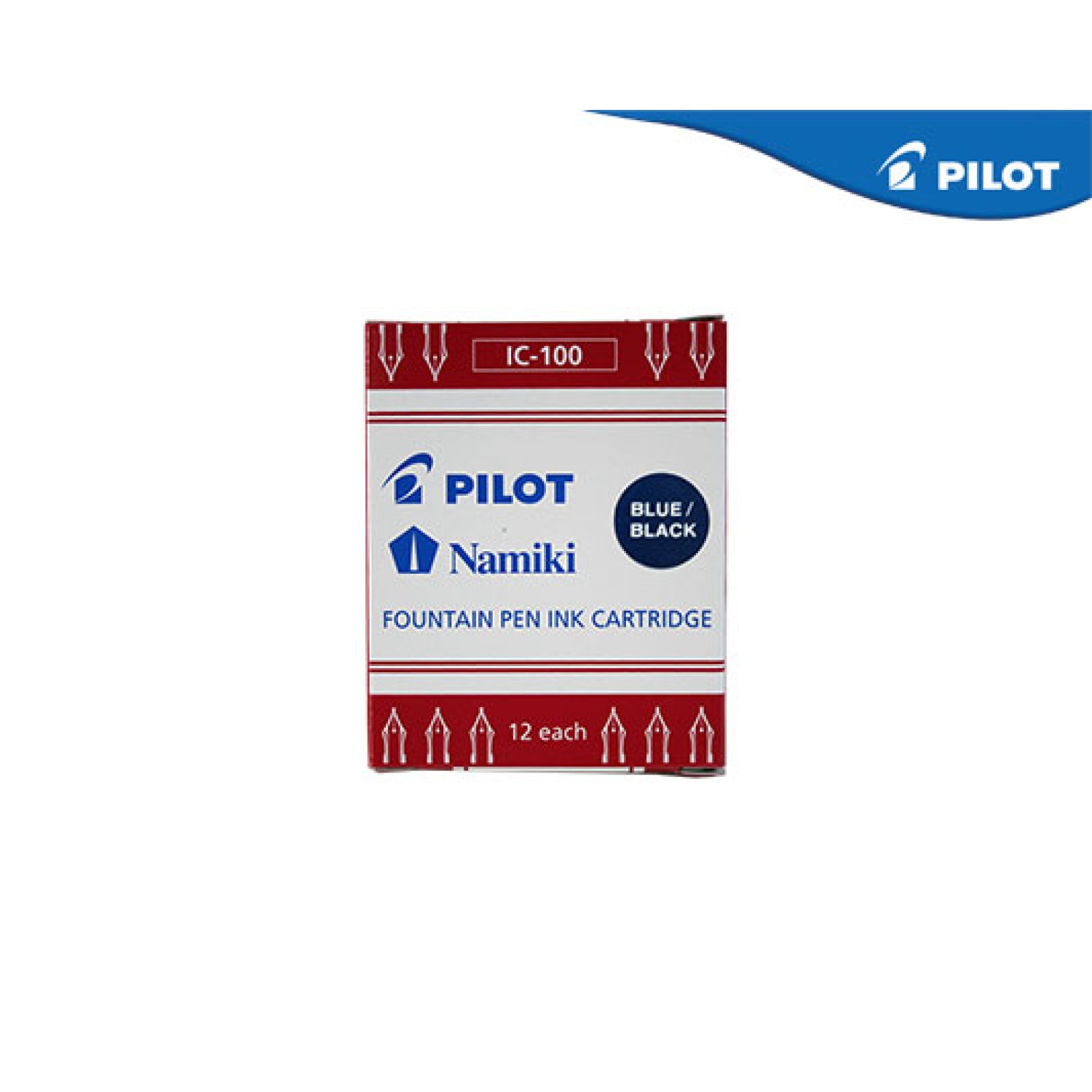 PILOT ΜΕΛΑΝΙ ΑΜΠΟΥΛΑ BLUE-BLACK ΣΕΤ 12T.