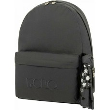 Polo Original 600D Σχολική Τσάντα Πλάτης Γυμνασίου - Λυκείου σε Γκρι χρώμα 