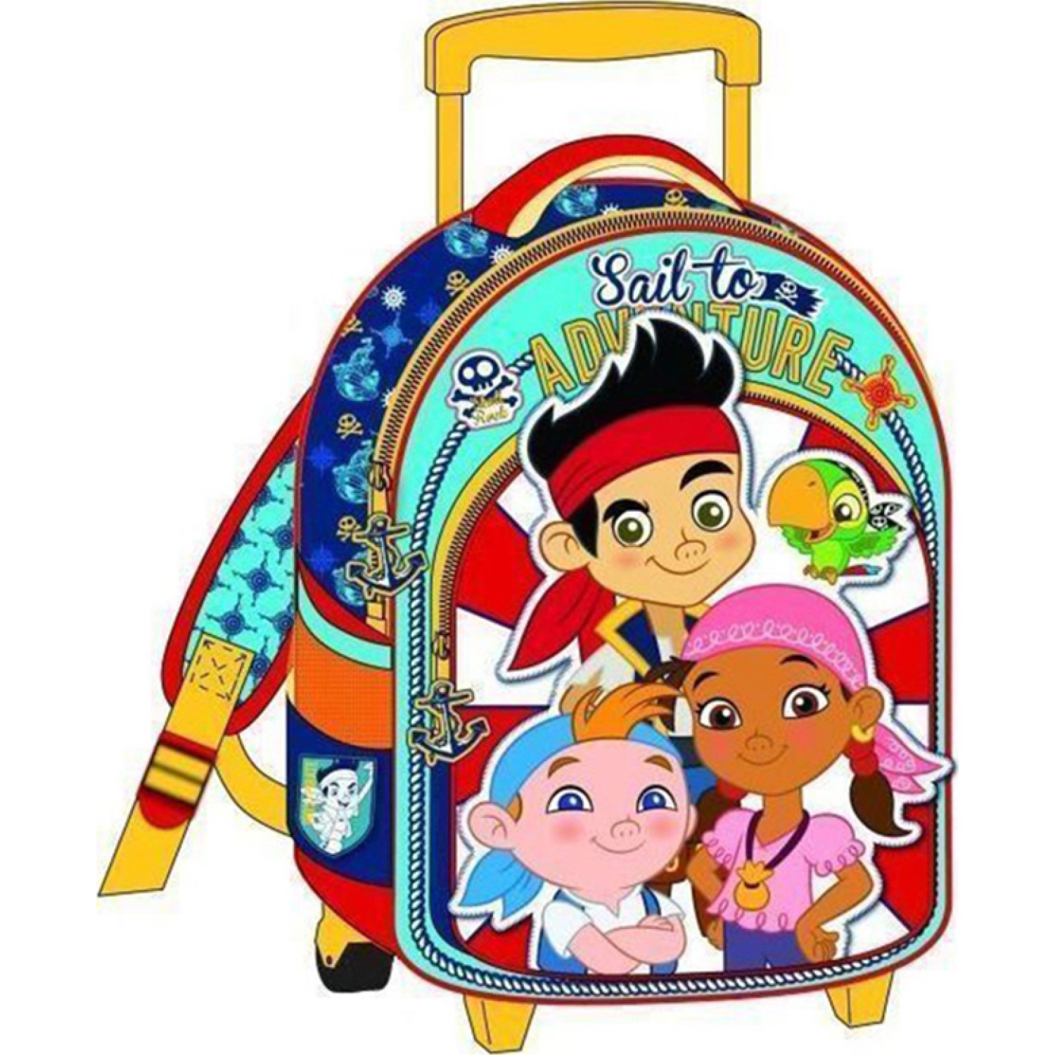 Jake Σχολική Τσάντα Τρόλεϊ Νηπιαγωγείου Πολύχρωμη