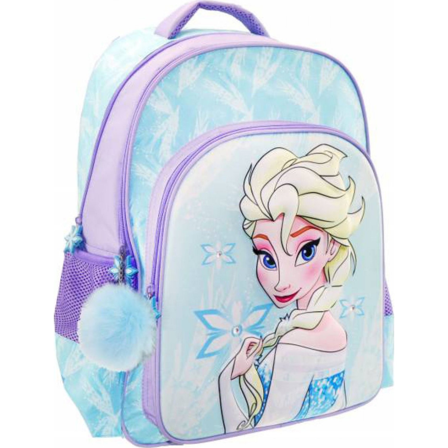 Διακάκης Frozen Elsa Σχολική Τσάντα Πλάτης Δημοτικού σε Γαλάζιο χρώμα Μ32 x Π18 x Υ43cm