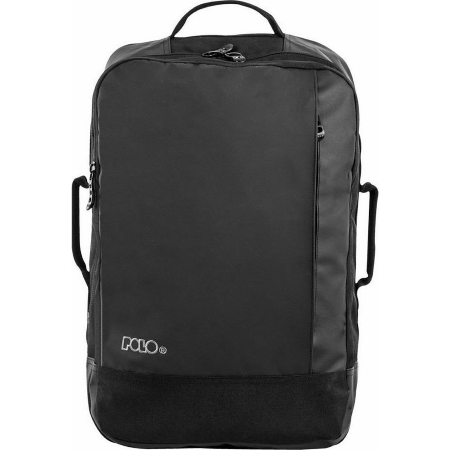 Polo Boston Υφασμάτινο Σακίδιο Πλάτης Αδιάβροχο Μαύρο