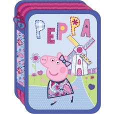 Διακάκης Peppa Pig Κασετίνα Γεμάτη με 2 Θήκες