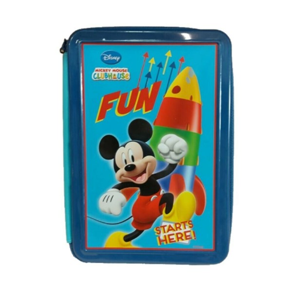 Διακάκης Mickey Mouse 0560880 Blue Κασετίνα Μεταλλική με 2 Θήκες