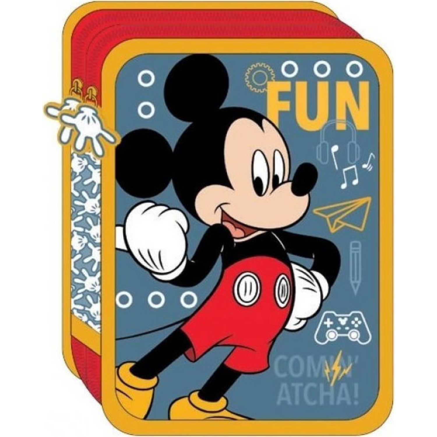 Διακάκης Mickey Κασετίνα Γεμάτη με 2 Θήκες