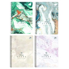 ΤΕΤΡΑΔΙΑ ΣΠΙΡΑΛ INTERDRUK METALLIC STONE 17Χ25/2Θ 120σ