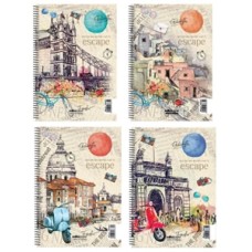 ΤΕΤΡΑΔΙΑ ΣΠΙΡΑΛ SALKO ESCAPE 17Χ25/2Θ 120σελ