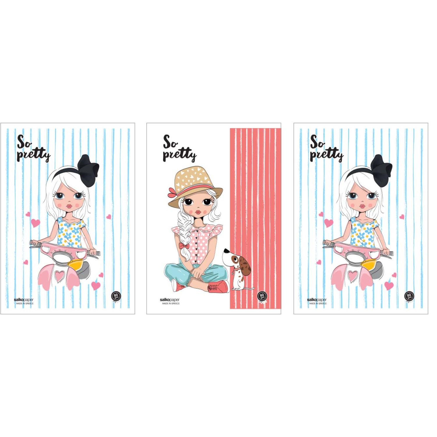 ΤΕΤΡΑΔΙΑ SALKO 6201 17Χ25 SO PRETTY ΚΑΡΦΙΤΣΑ 40φ