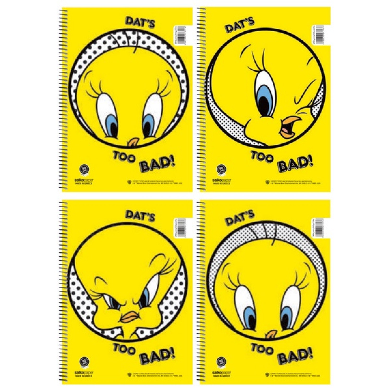 ΤΕΤΡΑΔΙΑ ΣΠΙΡΑΛ SALKO TWEETY 17Χ25/2Θ 120σελ