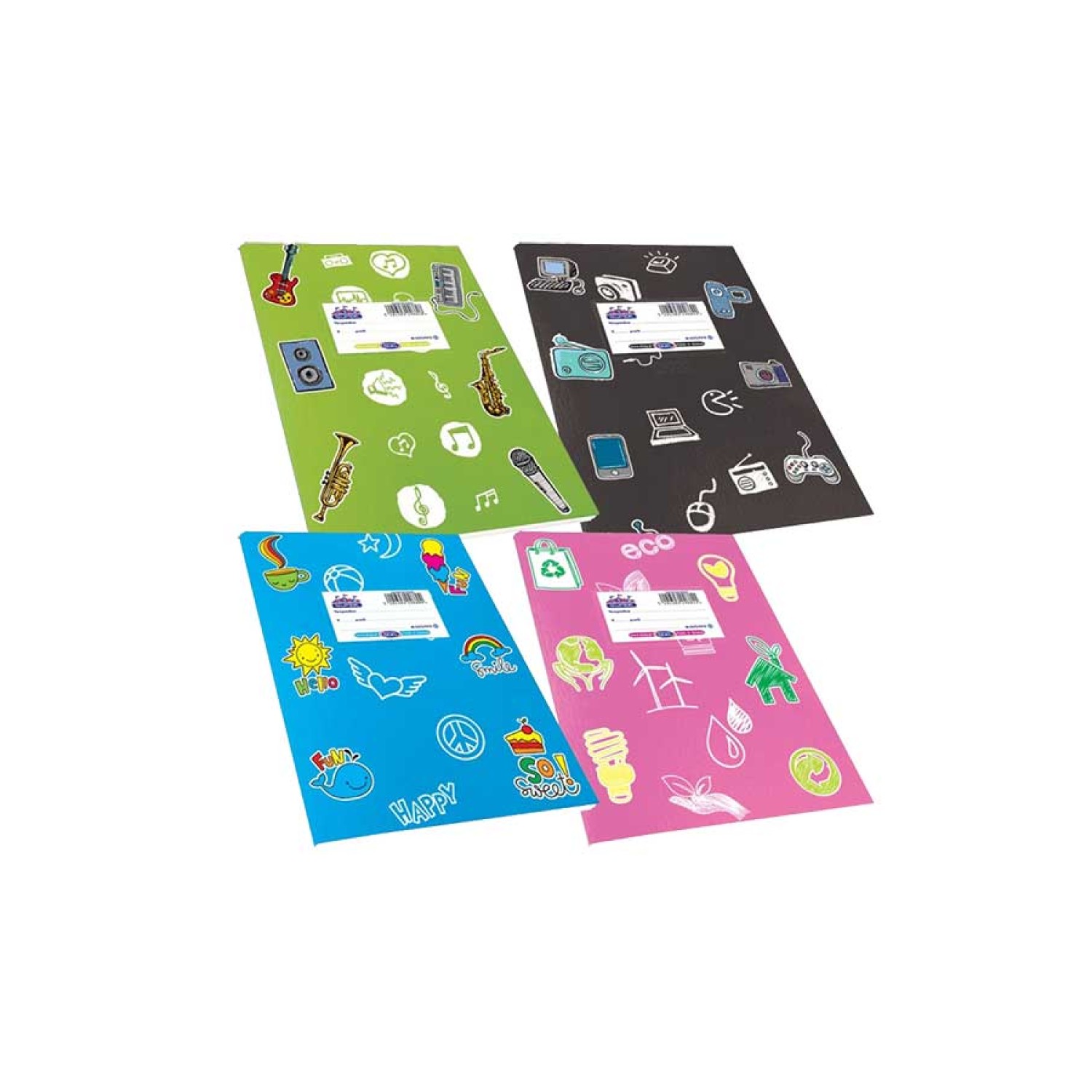 Τετράδιο SUPER Χρωματιστό Fancy 50 φύλλων 244138