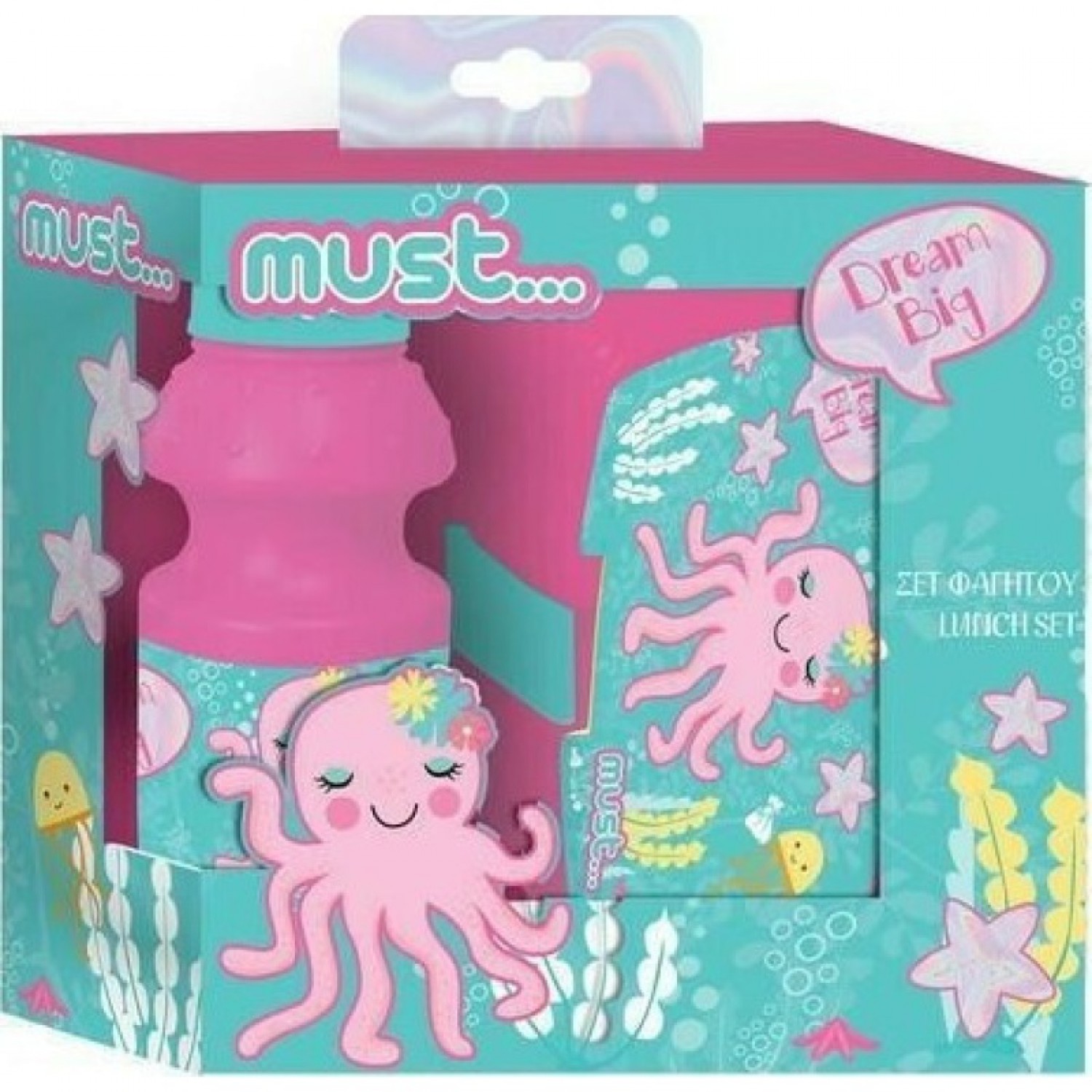 Φαγητοδοχείο με Παγούρι Must Χταπόδι