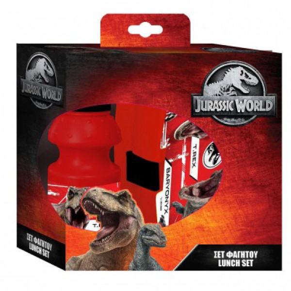Σετ Φαγητού Jurassic World με Φαγητοδοχείο-Παγούρι Πλαστικό 350 ml