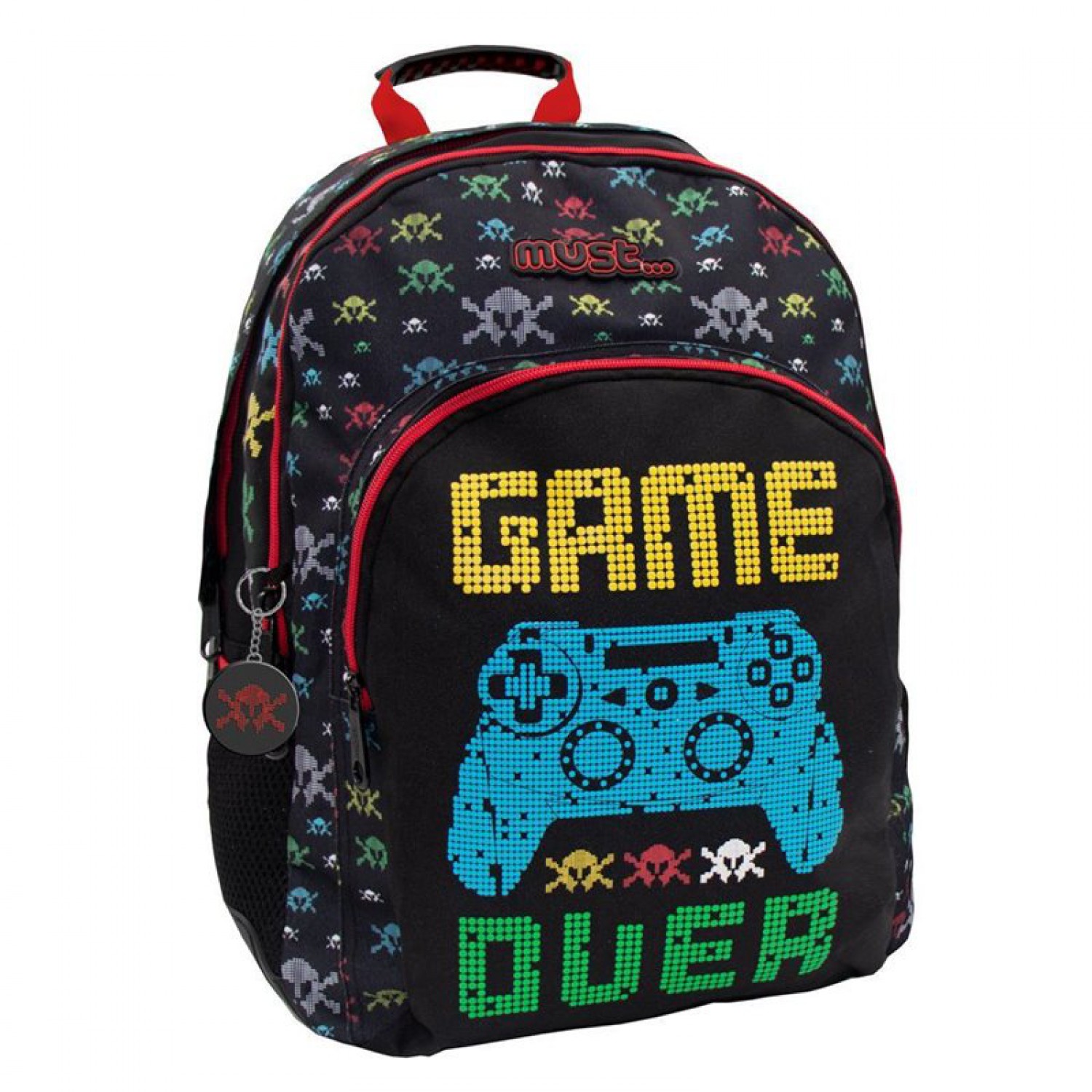 Σχολικη Τσαντα Πλατης Δημοτικου Must Energy Game Over 3 Θηκες