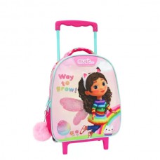 Σχολική Τσάντα Τρόλεϊ Νηπίου Gabbys Dollhouse Way To Grow Must 2 Θήκες