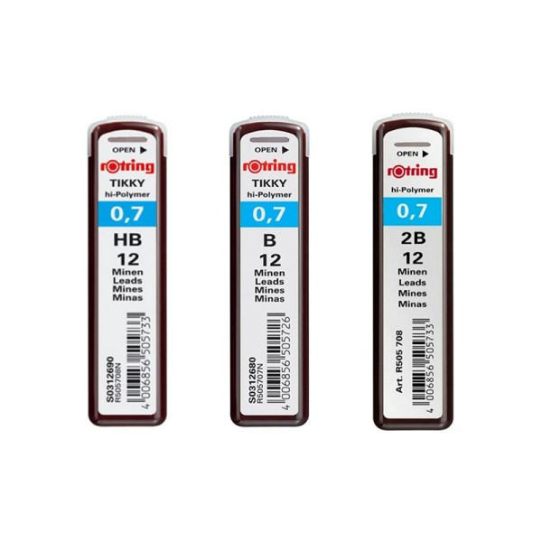 ΜΥΤΕΣ ROTRING 0,7 12τεμ B - 2B - HB