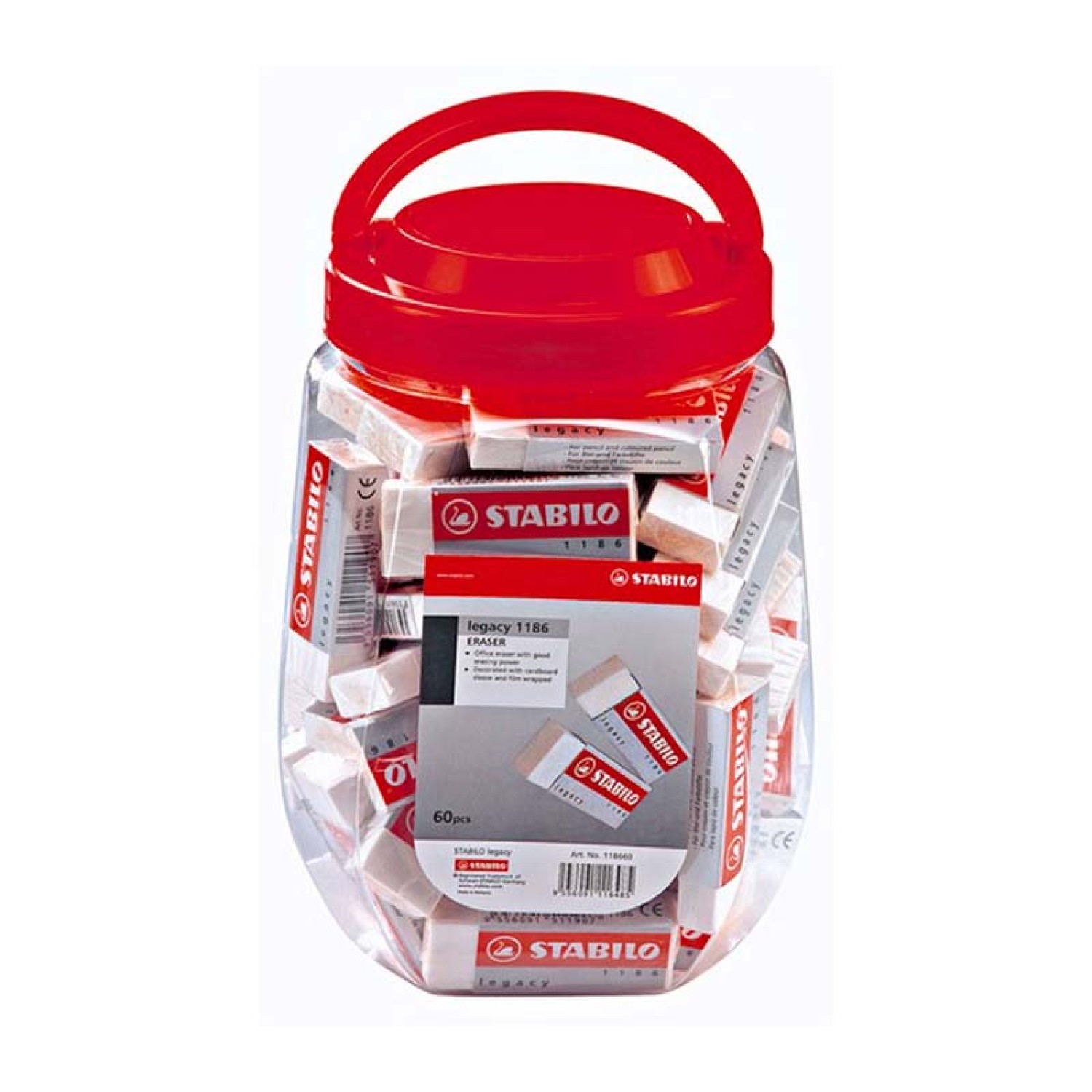 ΓΟΜΟΛΑΣΤΙΧΕΣ STABILO 1186 ΛΕΥΚΗ ΜΕΓΑΛΗ ΠΛ.