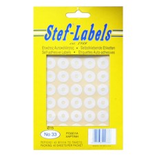ΕΤΙΚΕΤΕΣ ΑΥΤΟΚΟΛΛΗΤΕΣ STEF LABEL Ν 33 ΡΟΔΕΛΕΣ 40φ Φ15